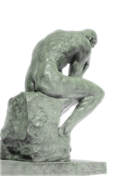 Collectible Figurine Bronze Decor Massive Extra Large Rodin Thinker Famous Work