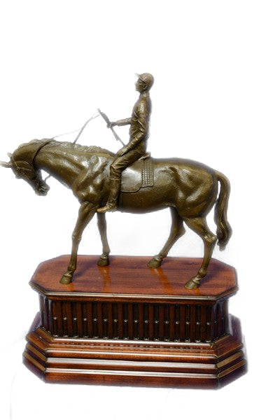 Bronze Sculpture "The Jockey Boy" Art Deco HotCast Home Decor Decoration by Mene