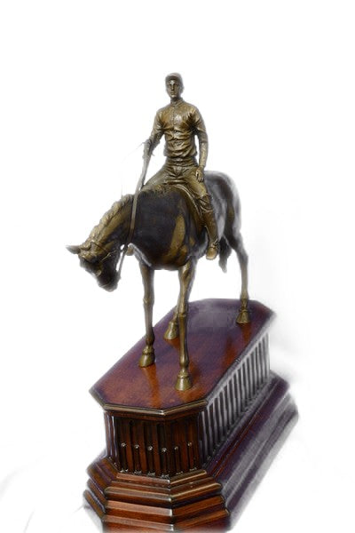 Bronze Sculpture "The Jockey Boy" Art Deco HotCast Home Decor Decoration by Mene