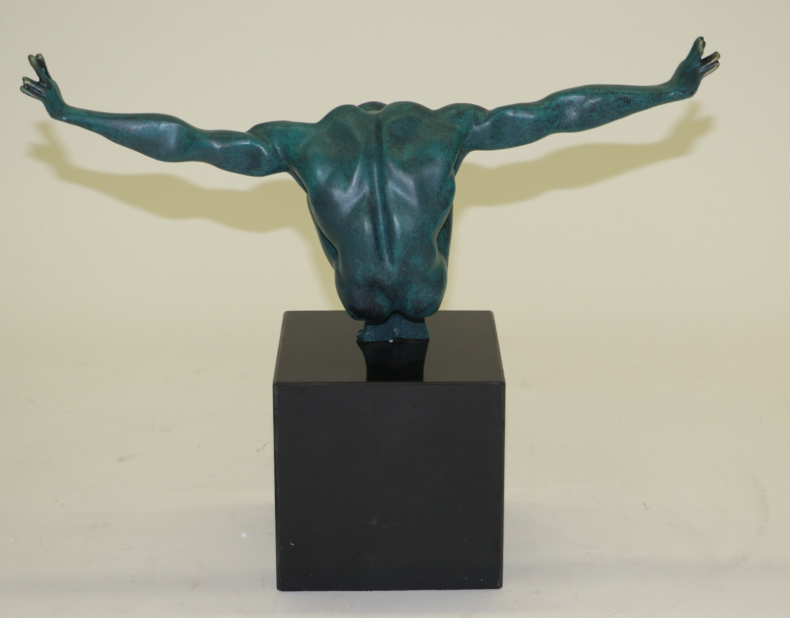 Nude Male Erotic Athletic Sensual Elegant Bronze Marble Statue Classical Art