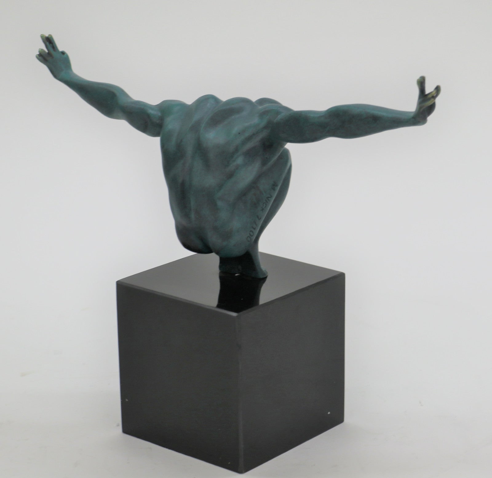 Nude Male Erotic Athletic Sensual Elegant Bronze Marble Statue Classical Art