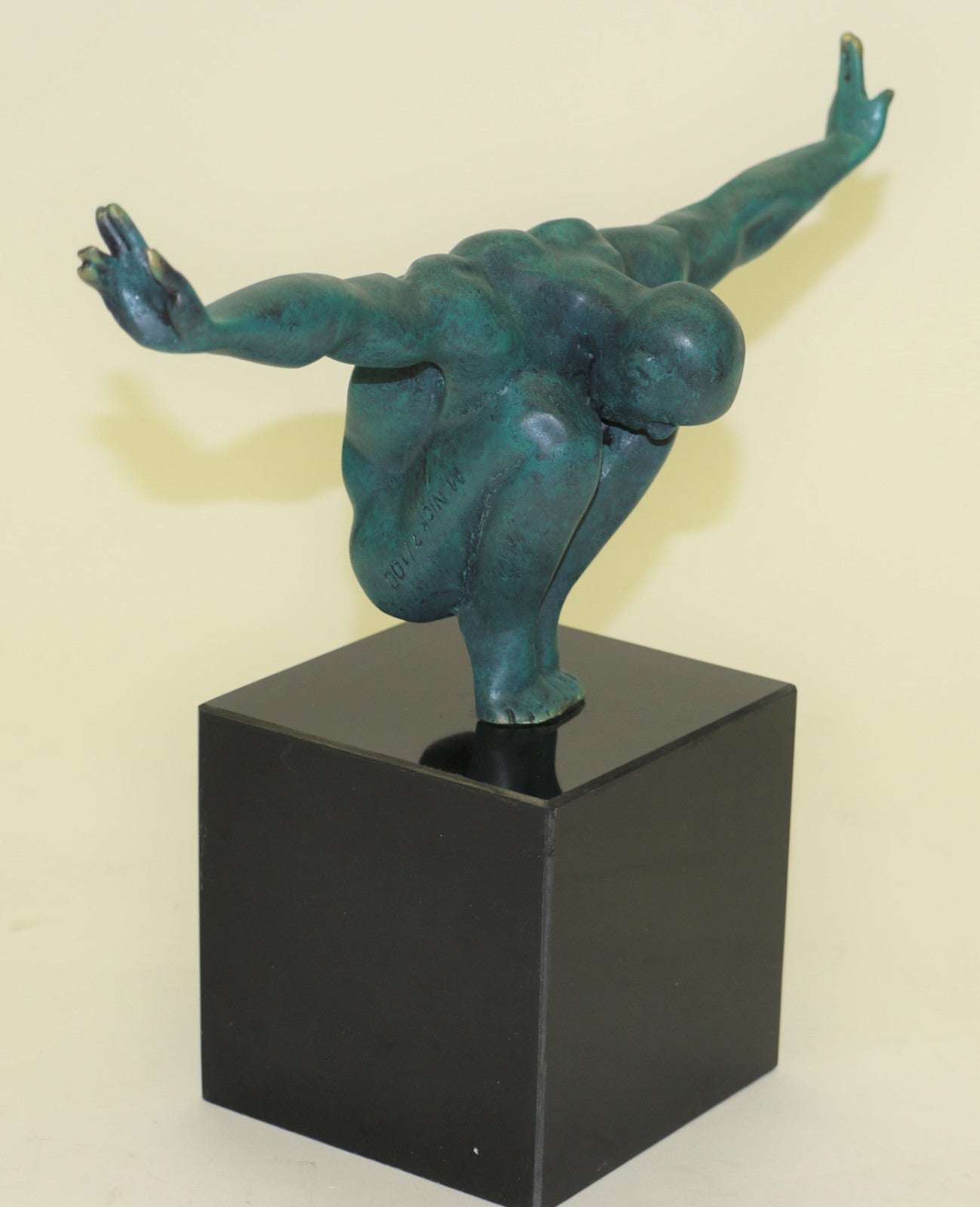 Nude Male Erotic Athletic Sensual Elegant Bronze Marble Statue Classical Art