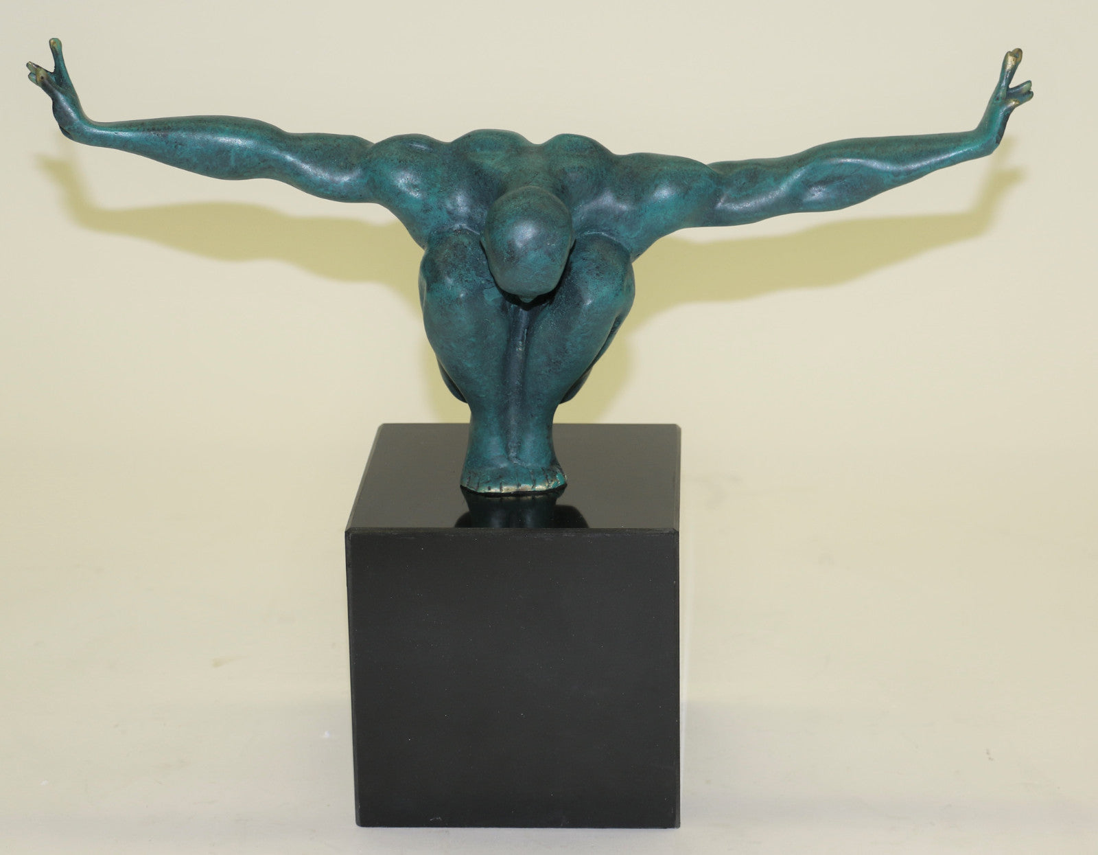 Nude Male Erotic Athletic Sensual Elegant Bronze Marble Statue Classical Art
