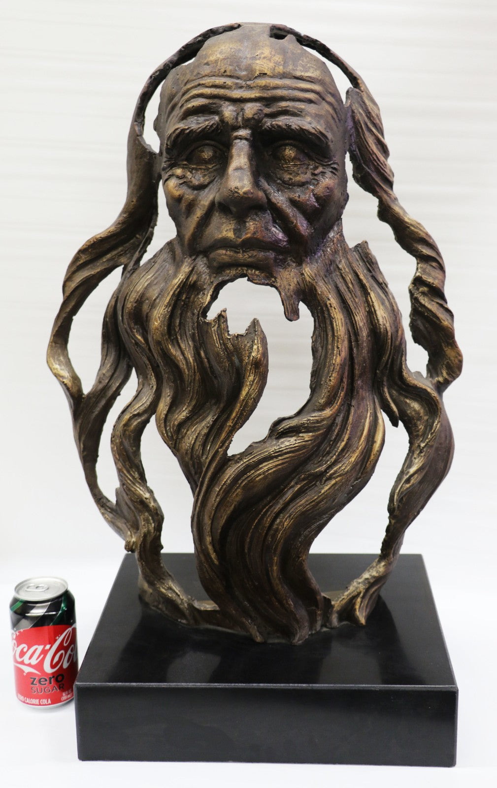 Extra Large Old Man With Beard Marble Sculpture Statue Bronze Deco Gift Sale