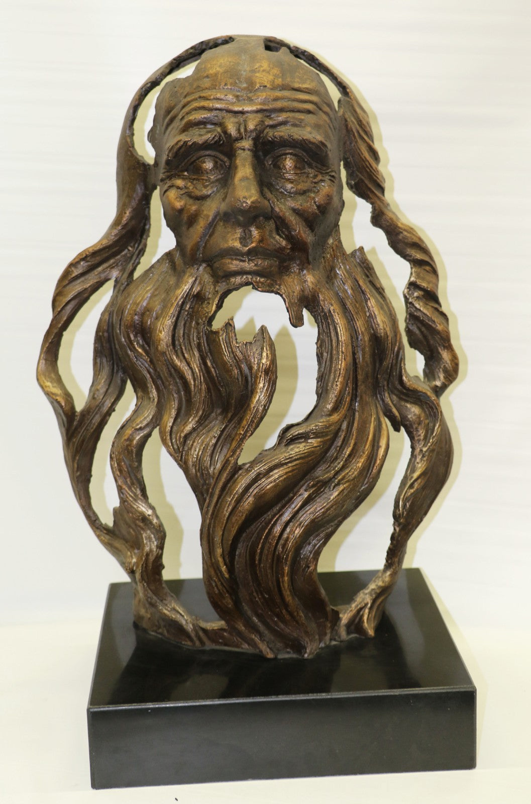 Extra Large Old Man With Beard Marble Sculpture Statue Bronze Deco Gift Sale