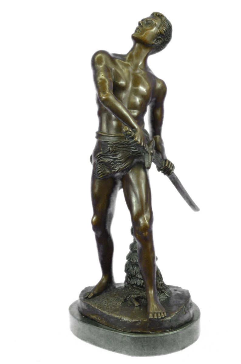 Defense du foyer by Adrien Etienne Gaudez Bronze Sculpture Figurine Figure Decor