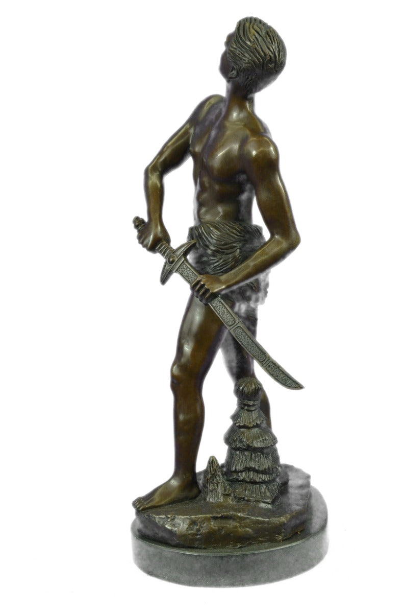 Defense du foyer by Adrien Etienne Gaudez Bronze Sculpture Figurine Figure Decor