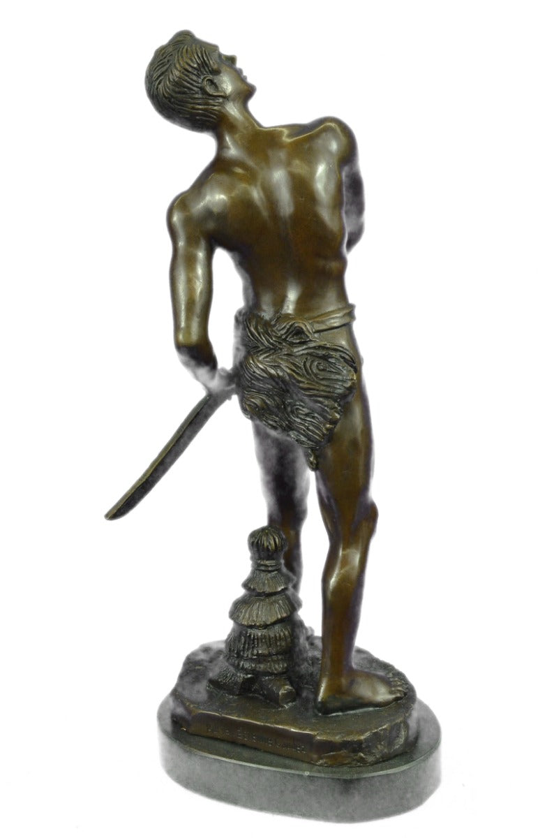 Defense du foyer by Adrien Etienne Gaudez Bronze Sculpture Figurine Figure Decor