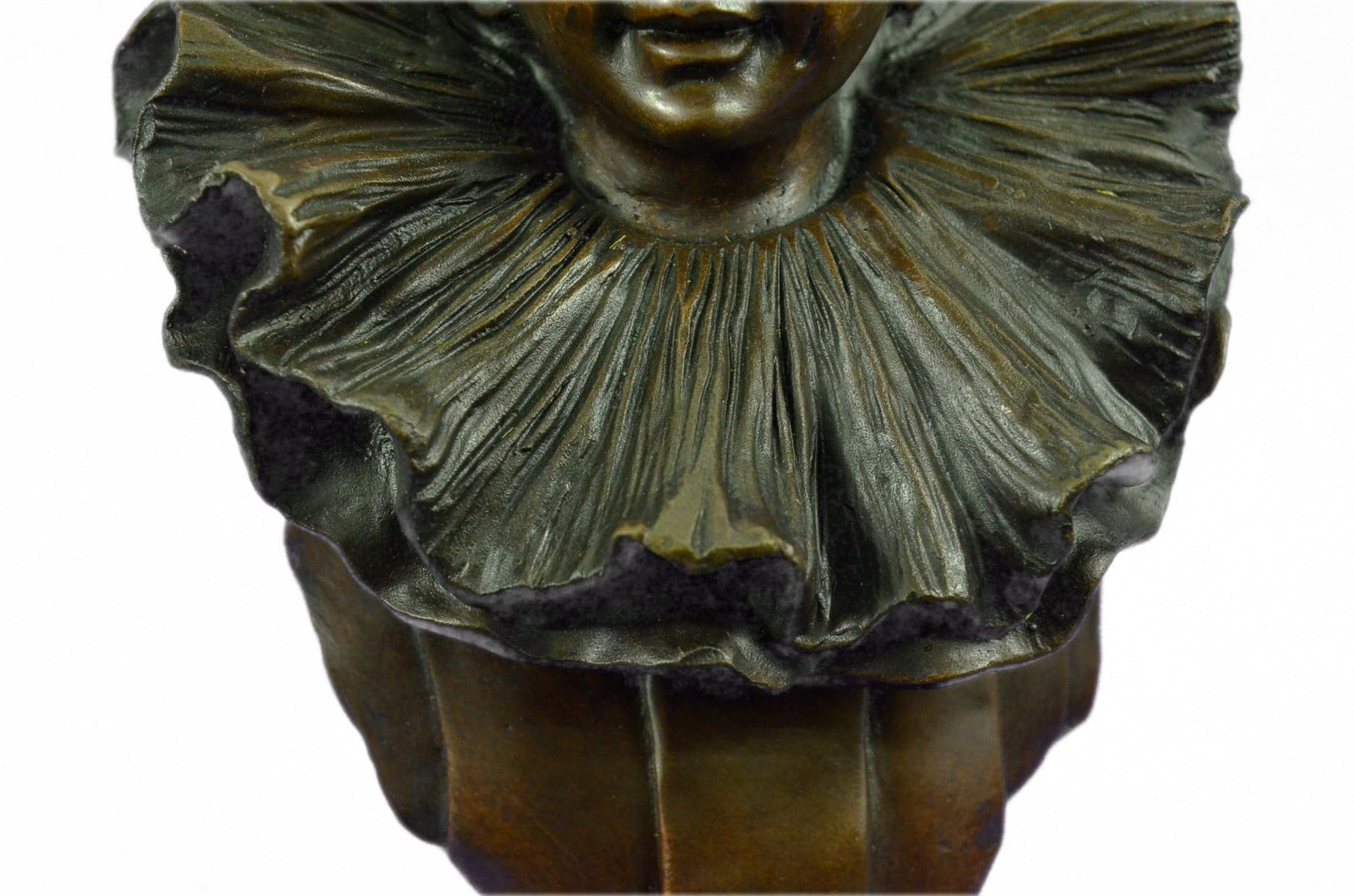 Bronze Sculpture Happy Clown Classic Artwork Marble Base Figurine Figure Statue