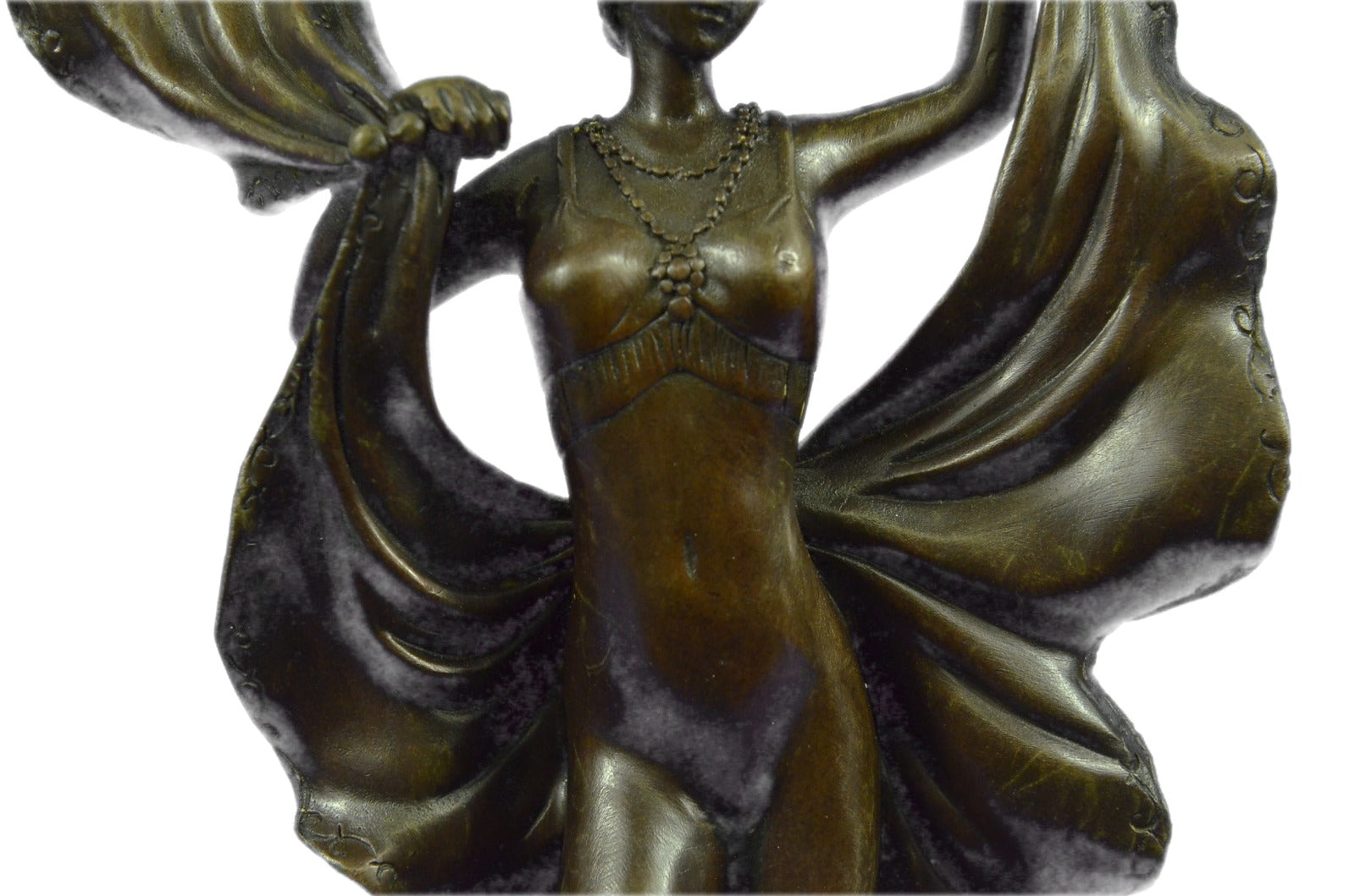 Art Deco Windy Day by Bergman Nam Greb Exotic Detail Bronze Sculpture Sale Decor