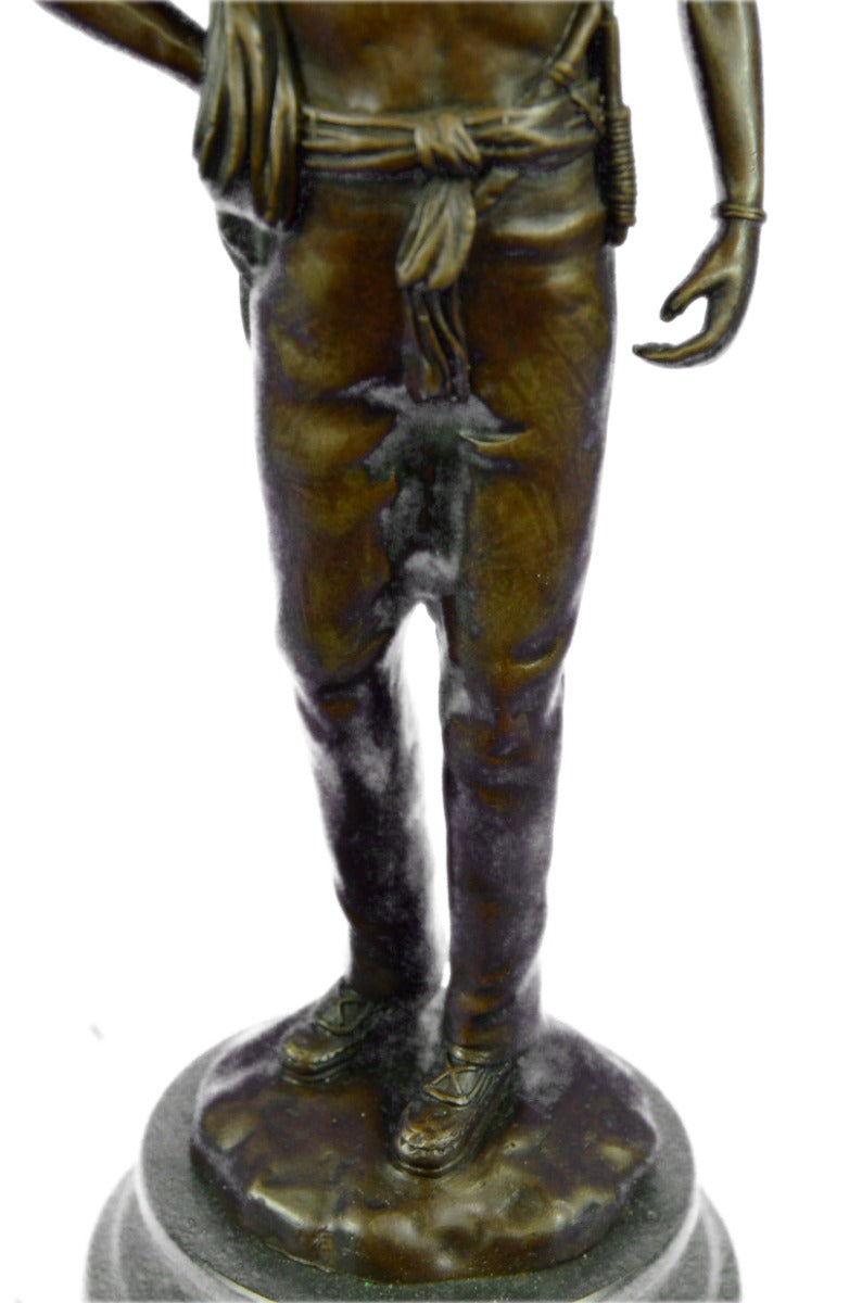 Bronze Marble Sculpture Statue Native American Indian Royal Family Lost Wax