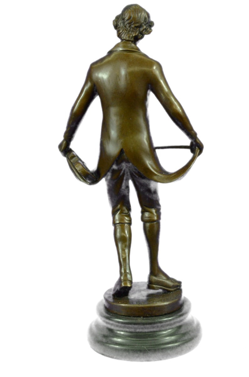 Bronze Sculpture Hot Cast Ludwig Beethoven Violin Player Composer Musician Decor
