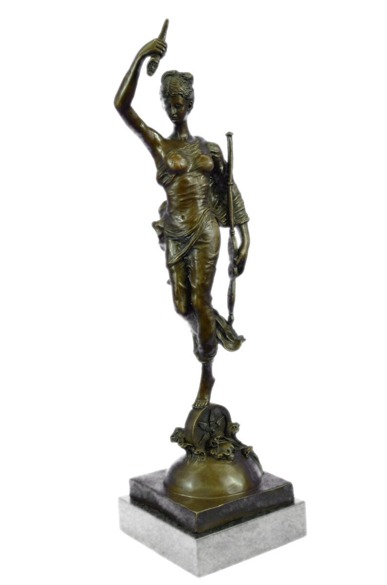 Roman Goddess of Prosperity Lady Fortuna Hot Cast Bronze Figurine Statue