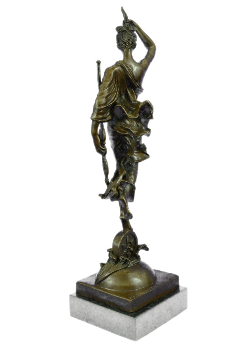 Roman Goddess of Prosperity Lady Fortuna Hot Cast Bronze Figurine Statue