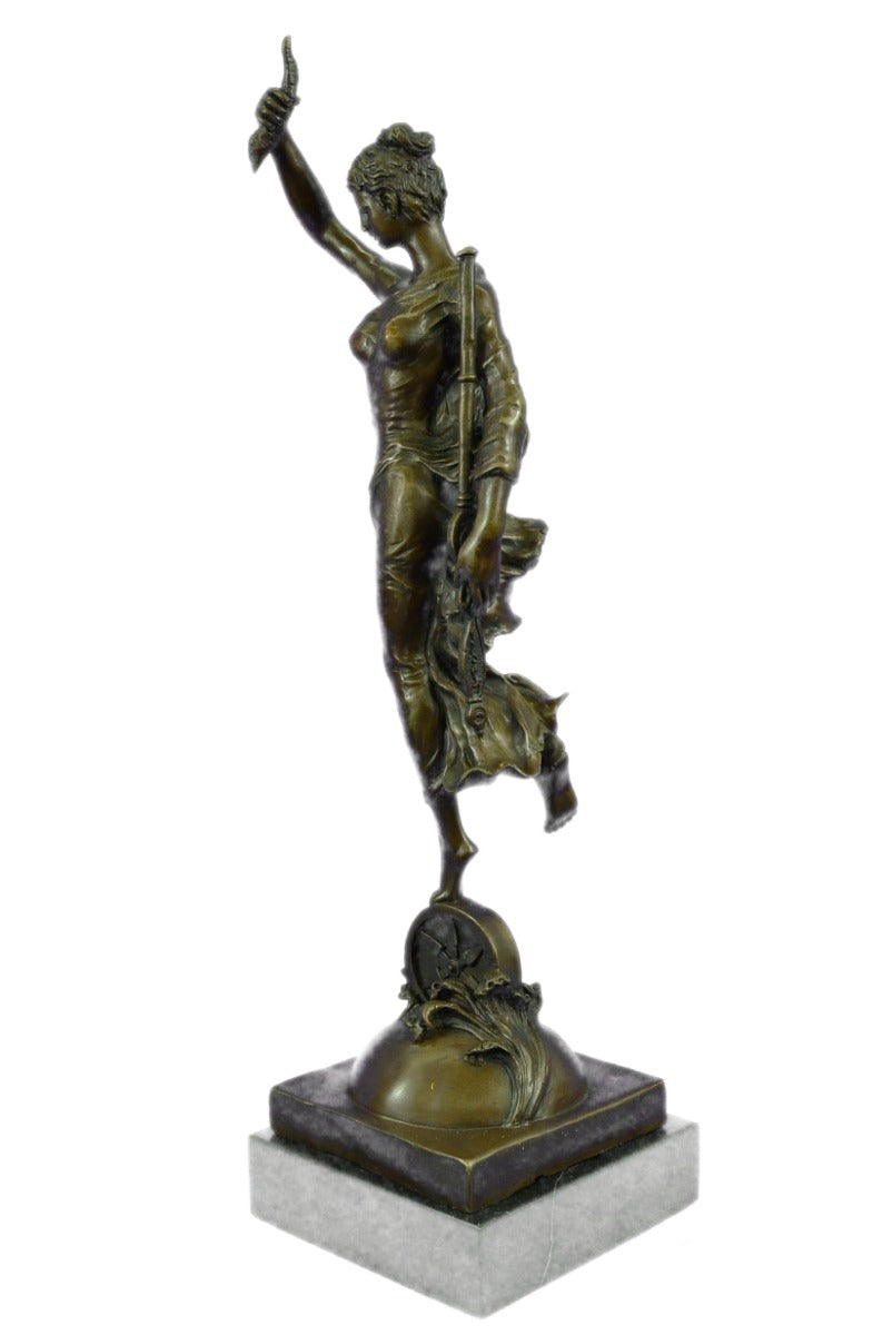 Roman Goddess of Prosperity Lady Fortuna Hot Cast Bronze Figurine Statue