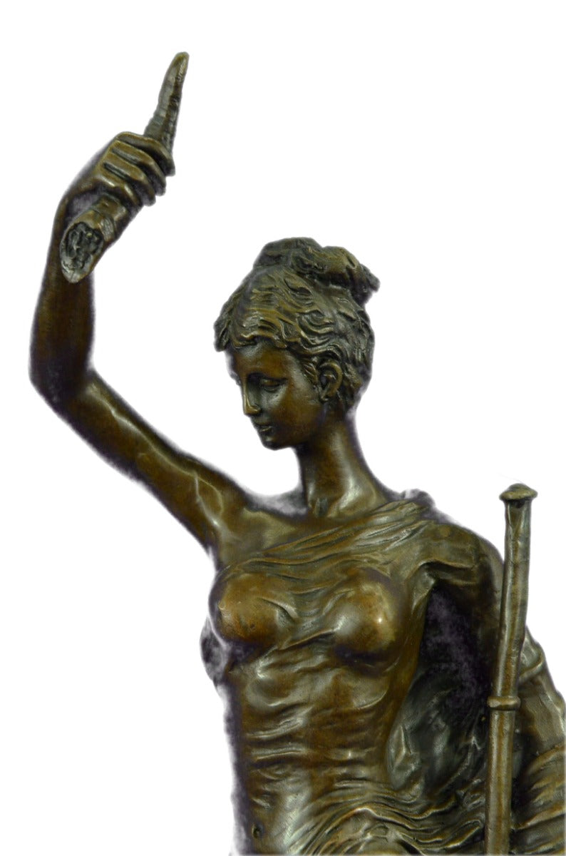 Roman Goddess of Prosperity Lady Fortuna Hot Cast Bronze Figurine Statue