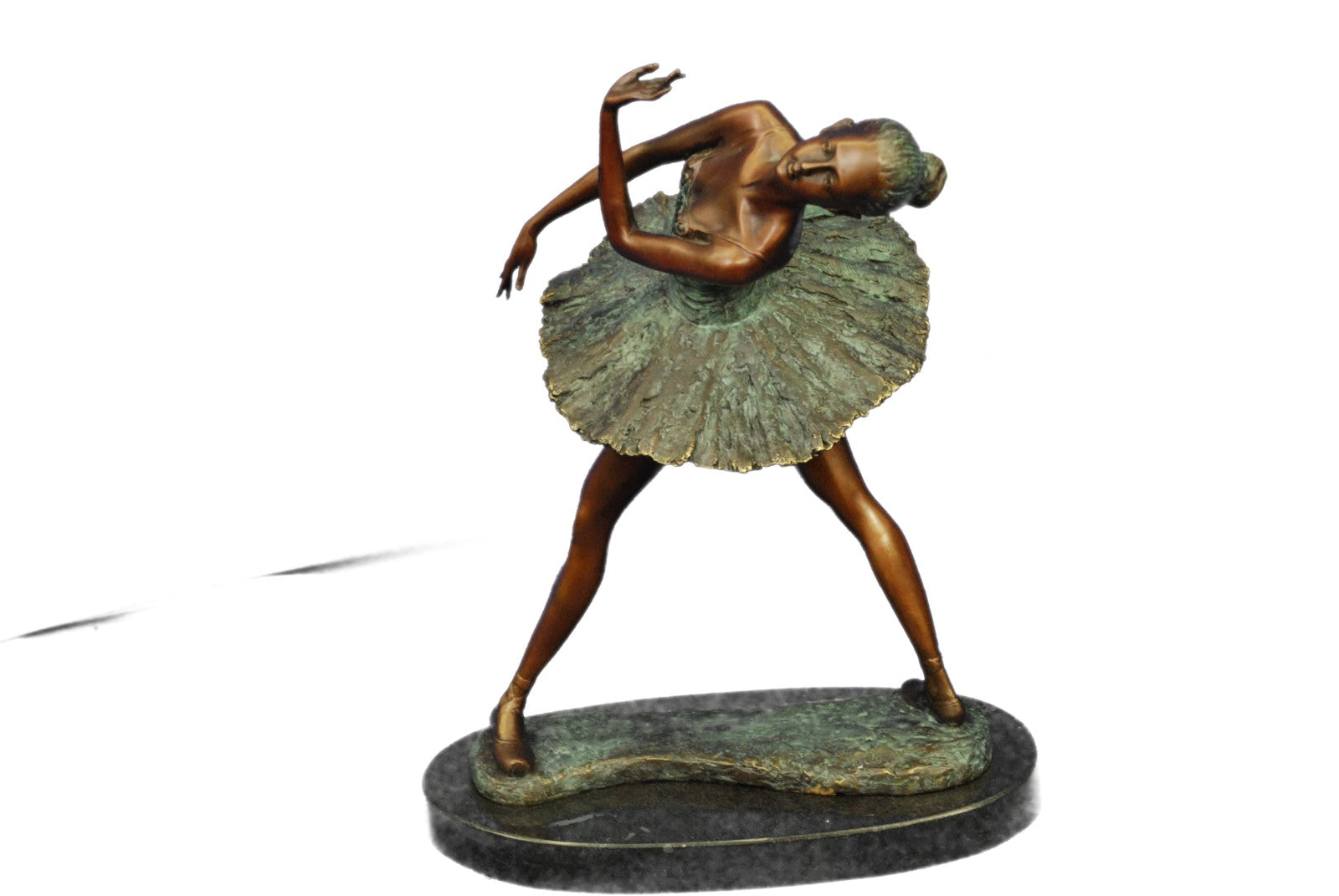 Bronze Art Sculpture Prima Ballerina Dancer Ballet Statue Metal Marble