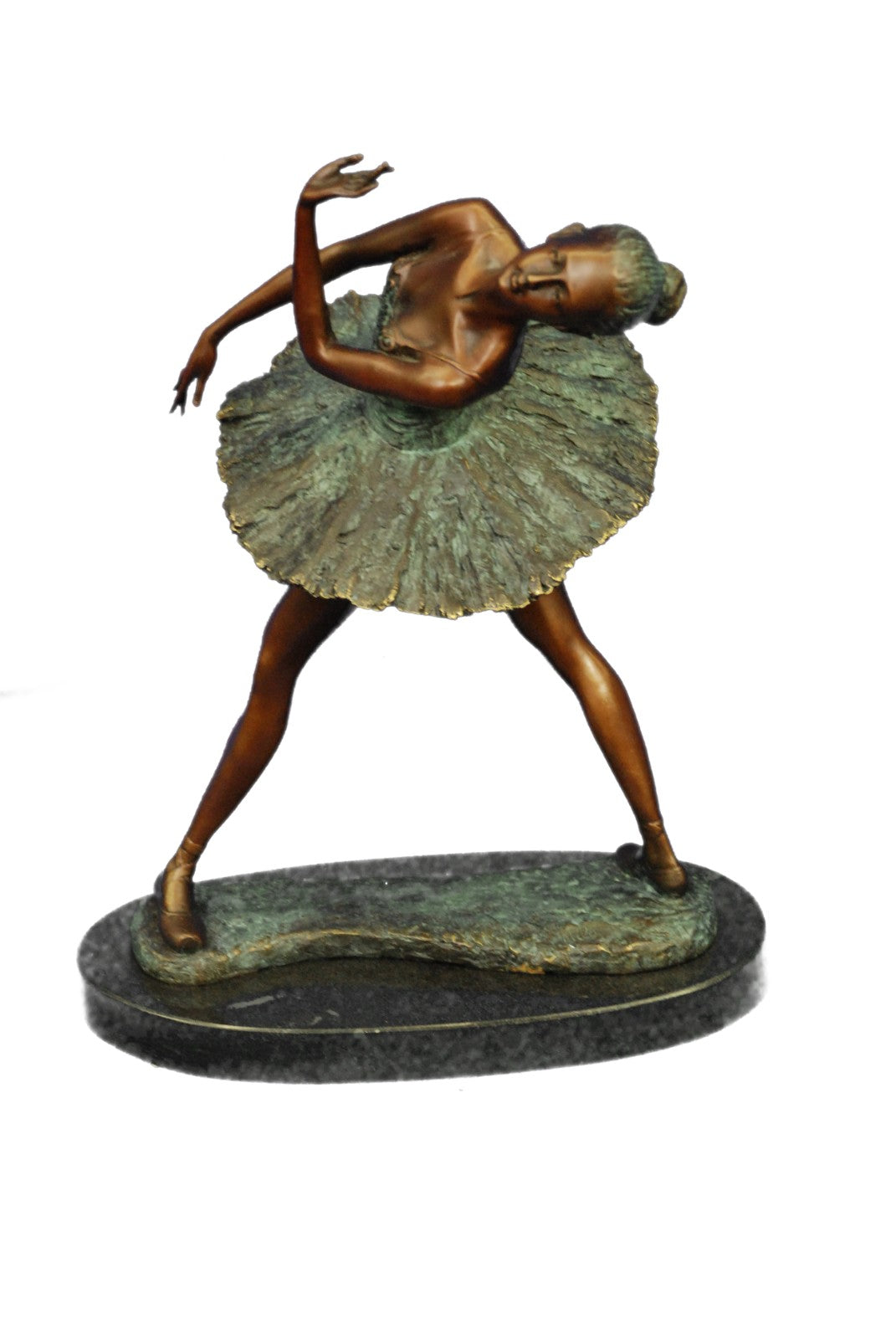 Bronze Art Sculpture Prima Ballerina Dancer Ballet Statue Metal Marble