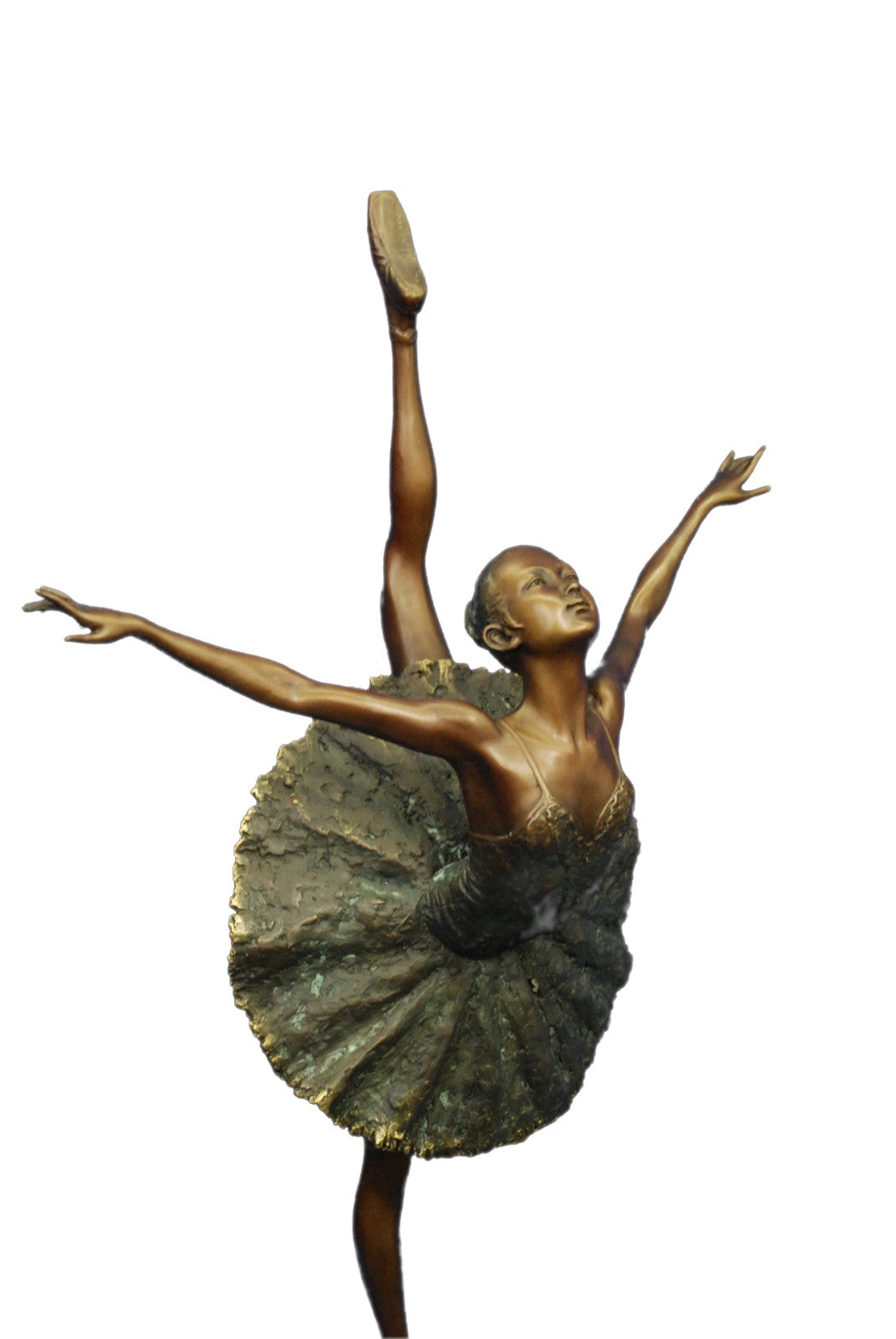 Classic Ballerina Girl Ballet Dancer Signed Bronze Sculpture Figure Art Nouveau