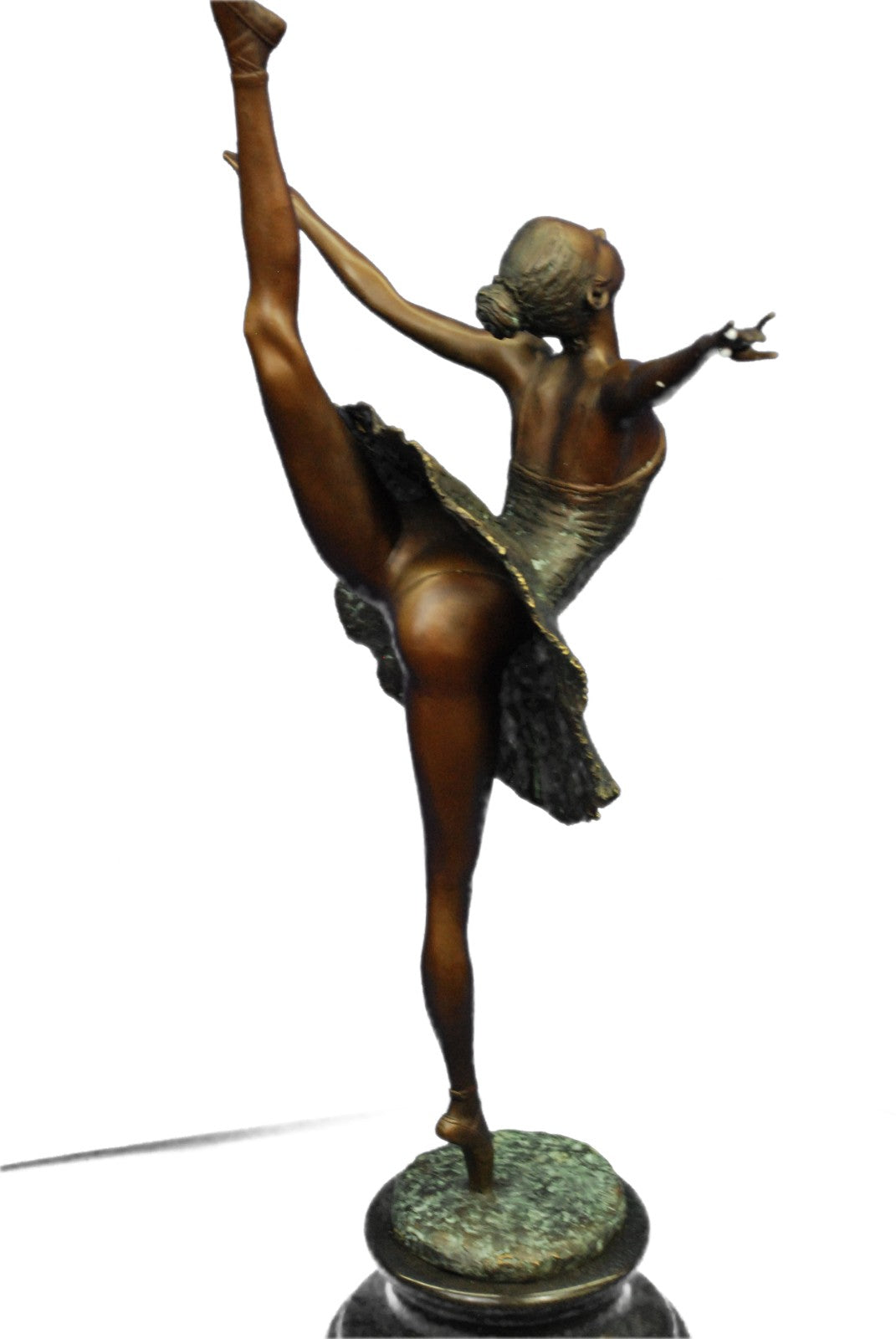Classic Ballerina Girl Ballet Dancer Signed Bronze Sculpture Figure Art Nouveau