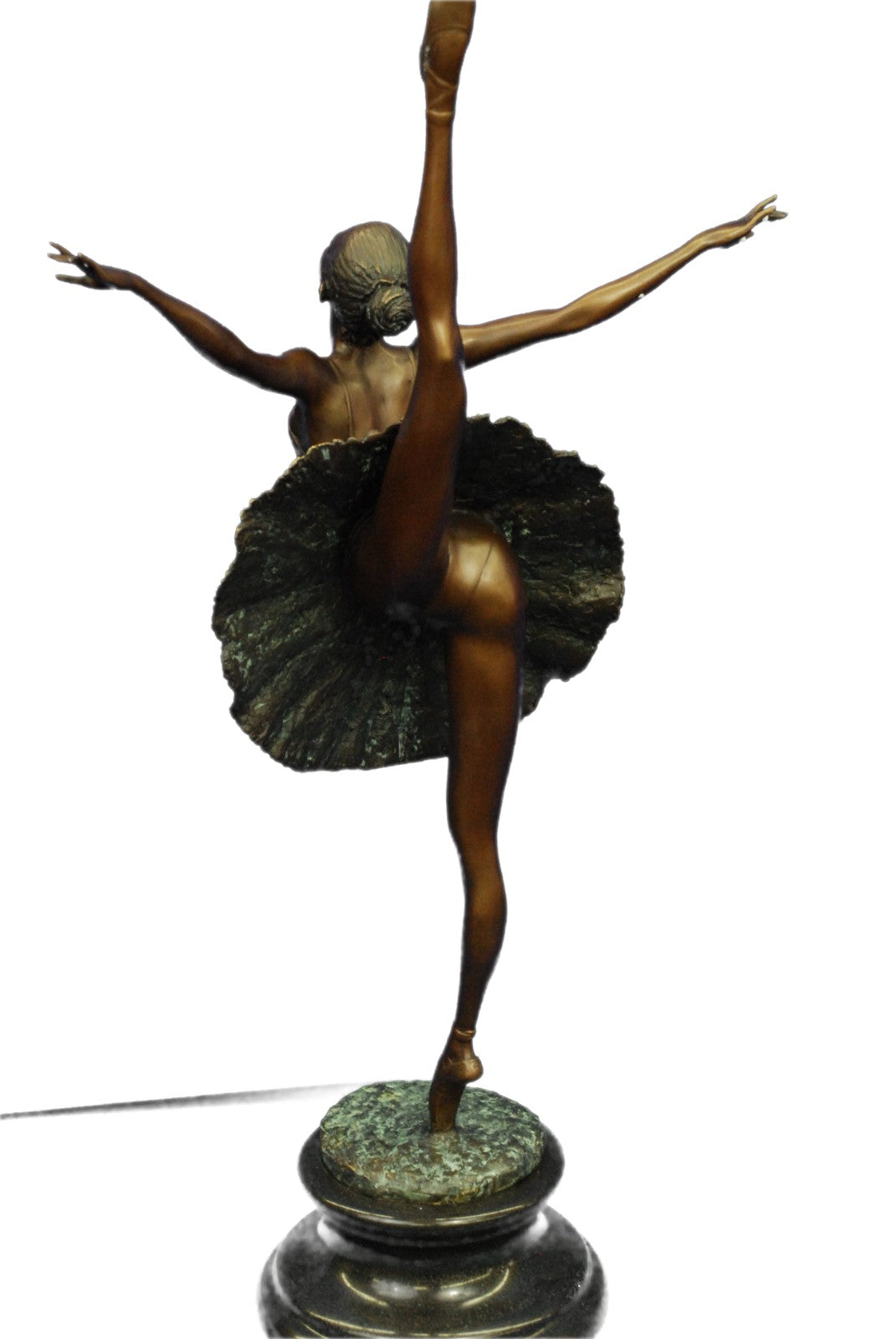 Classic Ballerina Girl Ballet Dancer Signed Bronze Sculpture Figure Art Nouveau