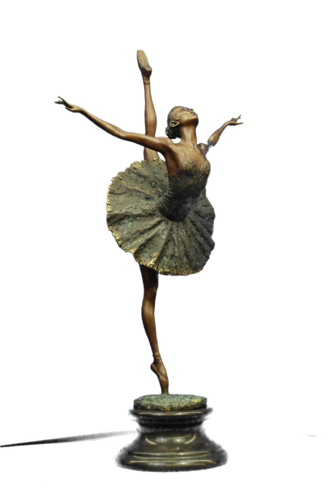 Classic Ballerina Girl Ballet Dancer Signed Bronze Sculpture Figure Art Nouveau