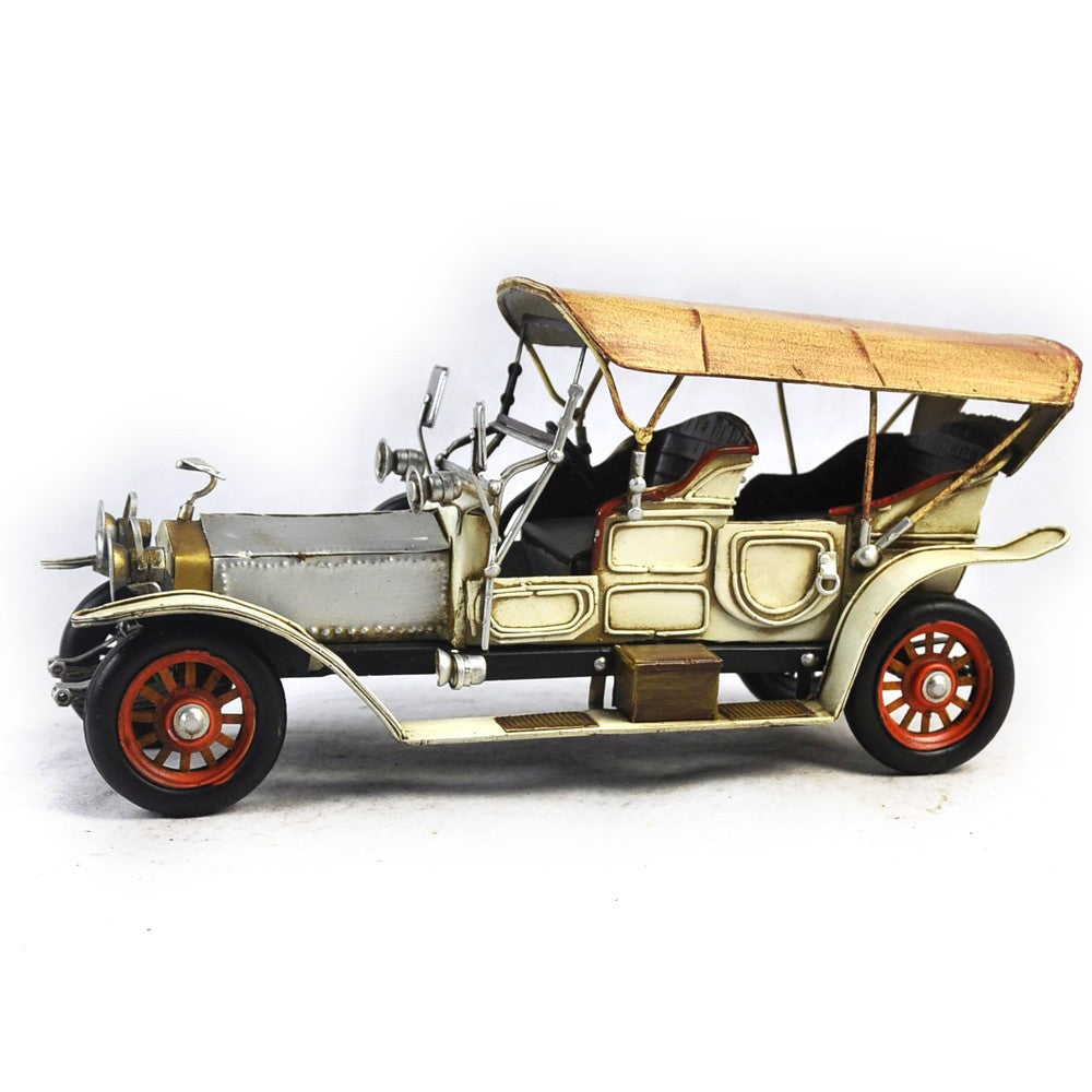 Handmade Model Rolls-Royce Vintage Antique 1920 classic Car Iron White 1:12 Gift
