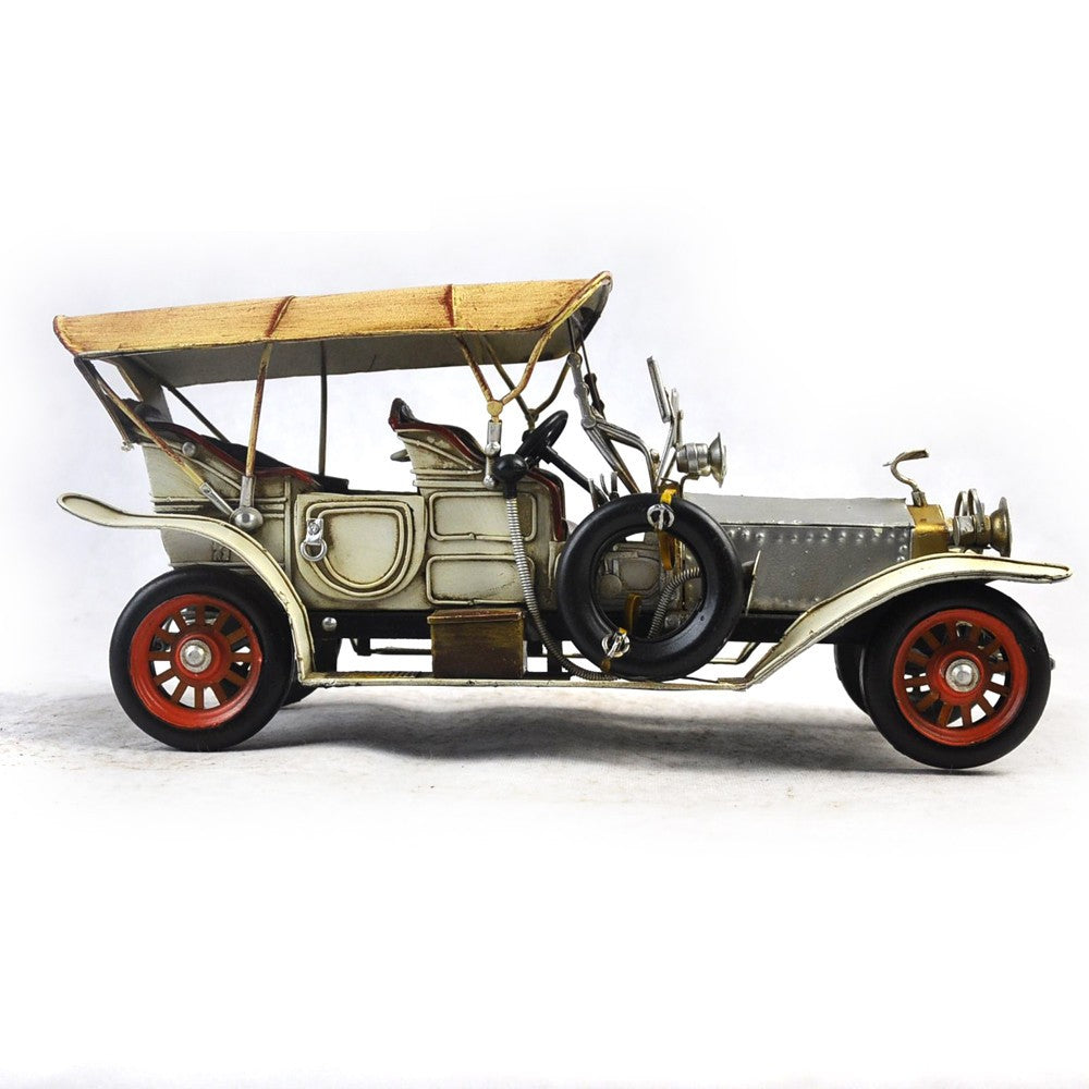 Handmade Model Rolls-Royce Vintage Antique 1920 classic Car Iron White 1:12 Gift
