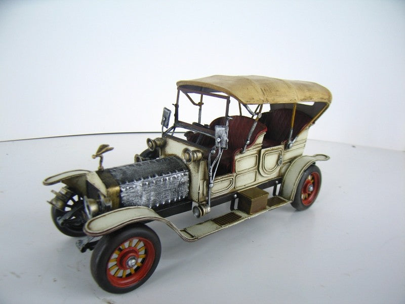 Handmade Model Rolls-Royce Vintage Antique 1920 classic Car Iron White 1:12 Gift