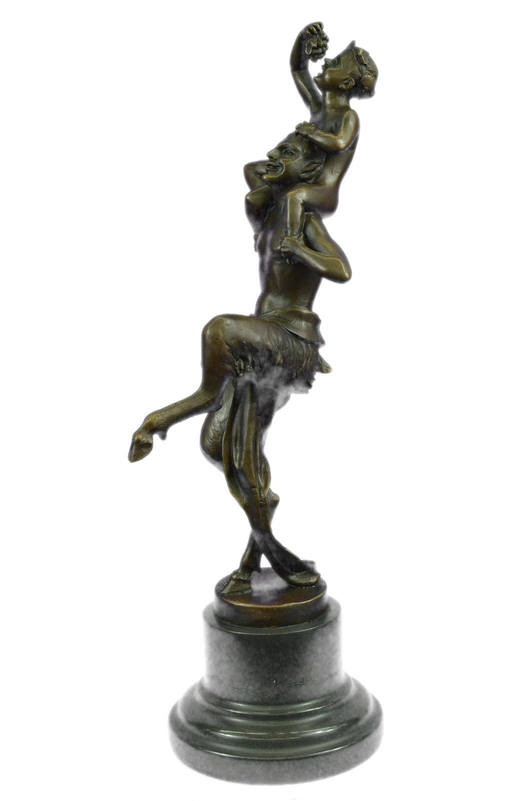 Museum Quality Bergman Naked Satyr & Nude Boy Bronze Sculpture Statue Figurine