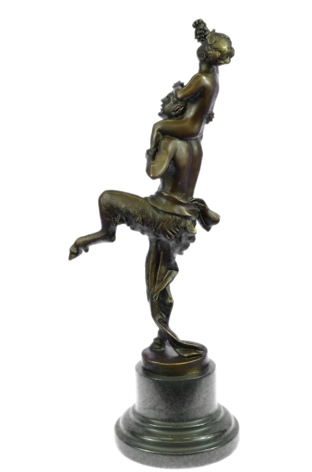 Museum Quality Bergman Naked Satyr & Nude Boy Bronze Sculpture Statue Figurine