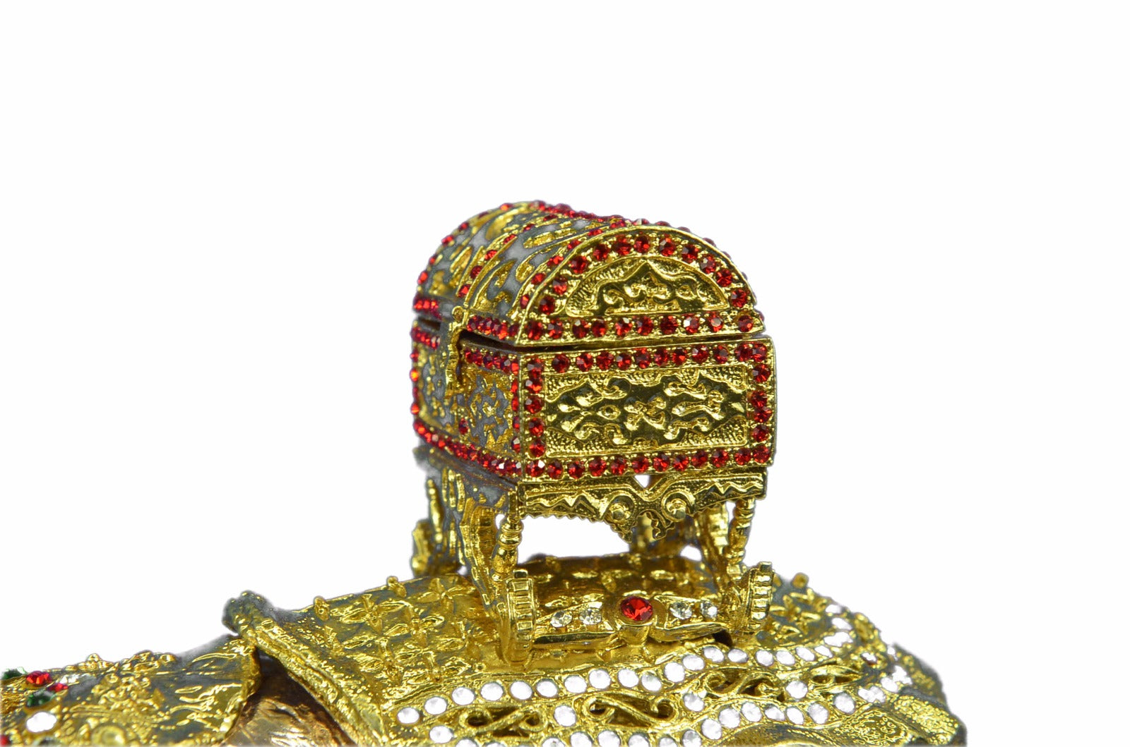 24K Gold and Silver Plated Bronze Sculpture Elephant Display Figurine Deal
