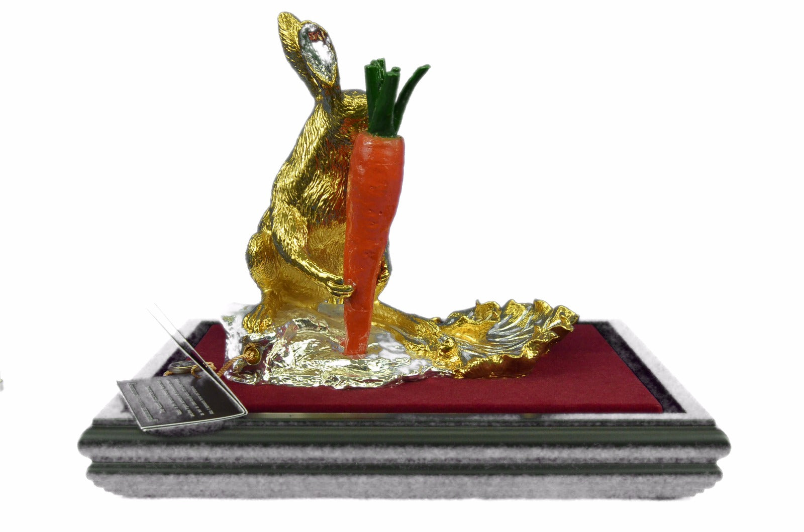 Art Deco Rabbit Collector Edition Rabbit With Glass Display Bronze Statue Figure