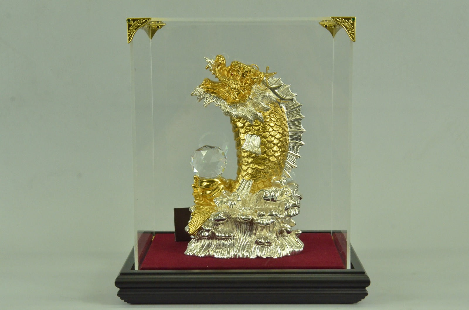 24K Gold and Silver Plated Collectible Cobra Dragon Hot Cast Figurine Figure