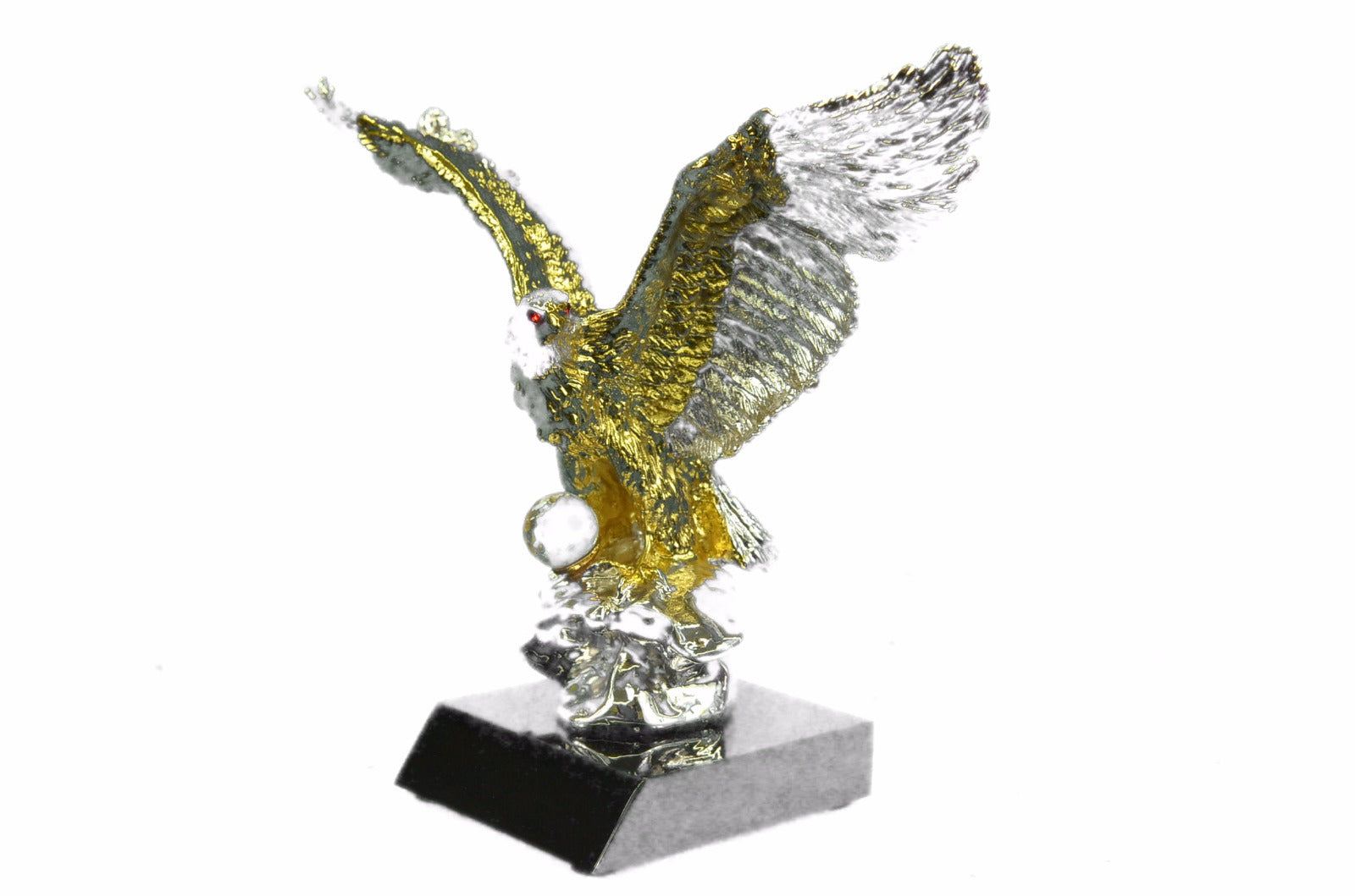 Bronze Sculpture Eagle Symbol of Freedom 24K Gold Plated Masterpiece Figurine