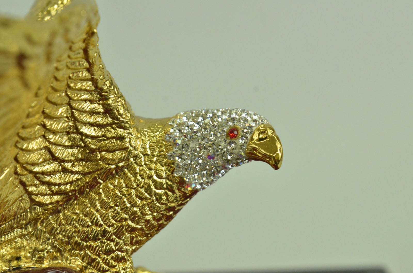 24Kt Gold Plated Eagle Statue/Figurine 10" Tall Hampshire Mixed Materials Bronze