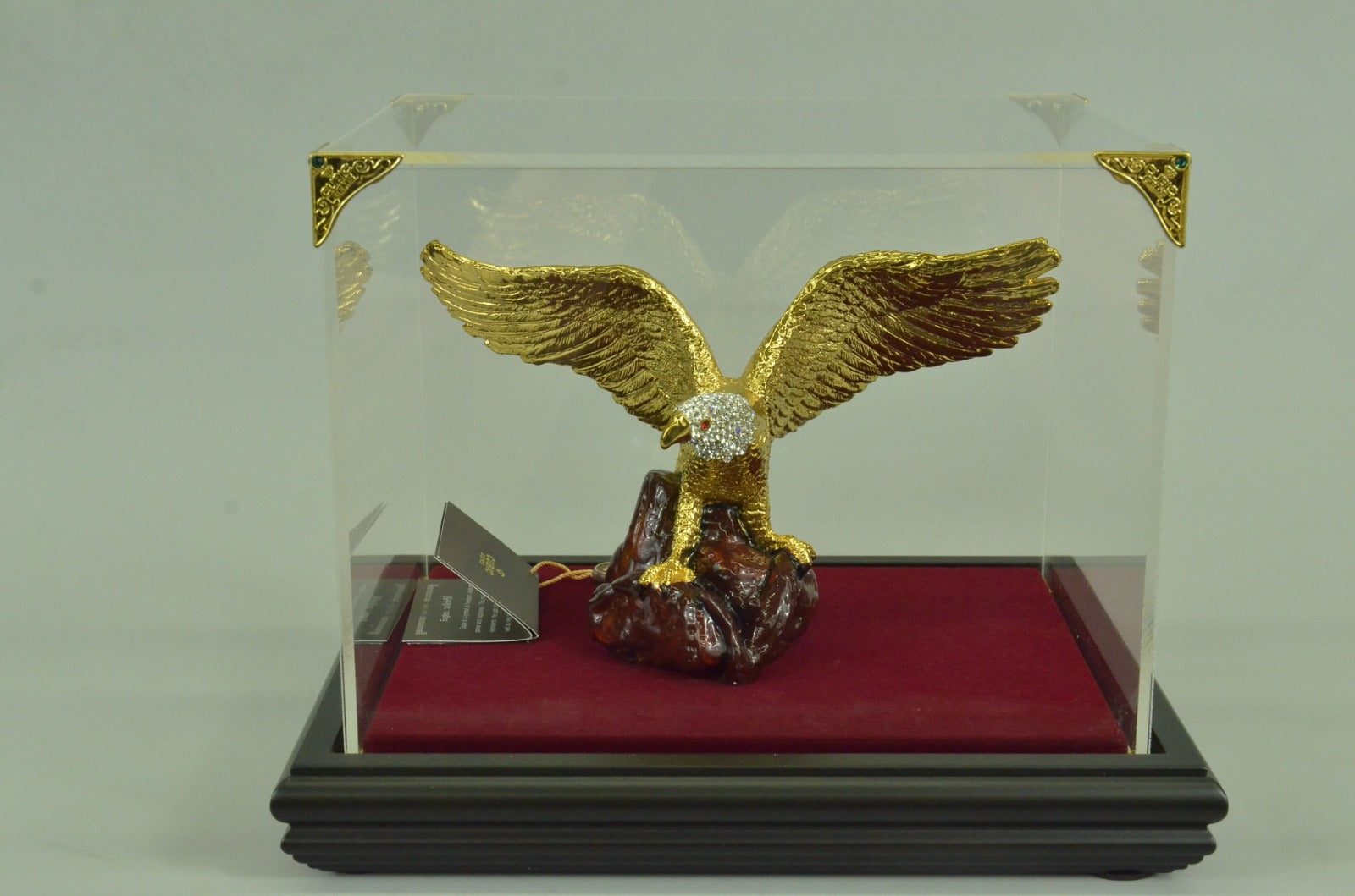 24Kt Gold Plated Eagle Statue/Figurine 10" Tall Hampshire Mixed Materials Bronze