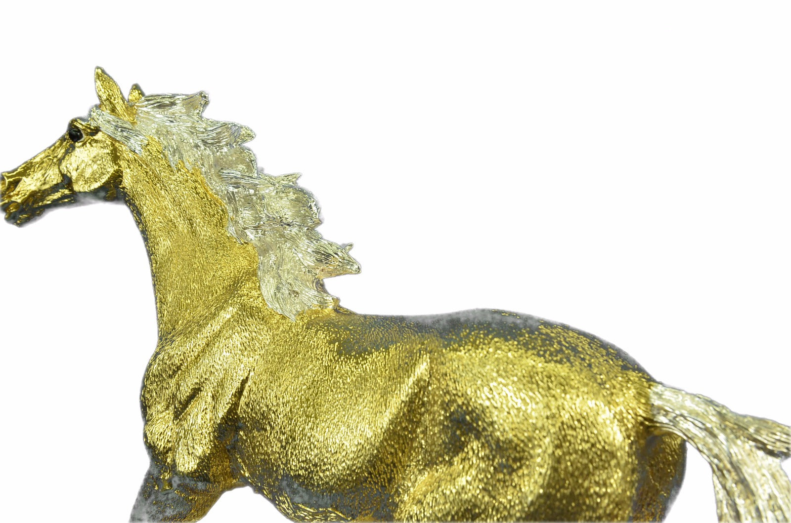 24K Gold Classic Arabian Horse Triple Crown Derby Winner Bronze Statue Figurine