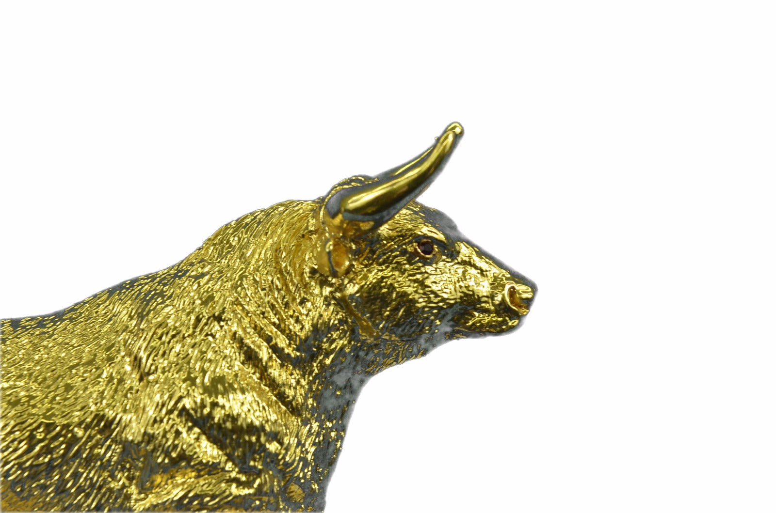 Classical Bronze Bullfight Corrida Oxen Bull Animals Statue 24K Gold Silver