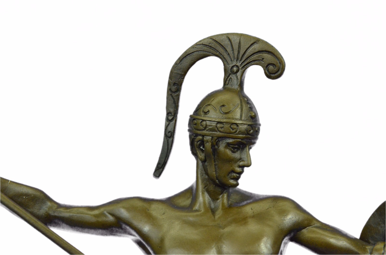 16" Western Art Bronze Statue Famous Roman warrior shield Statue Sculpture Sale