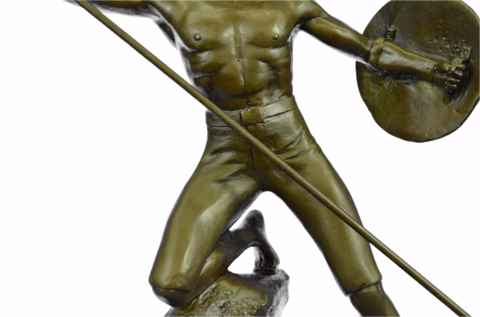 16" Western Art Bronze Statue Famous Roman warrior shield Statue Sculpture Sale
