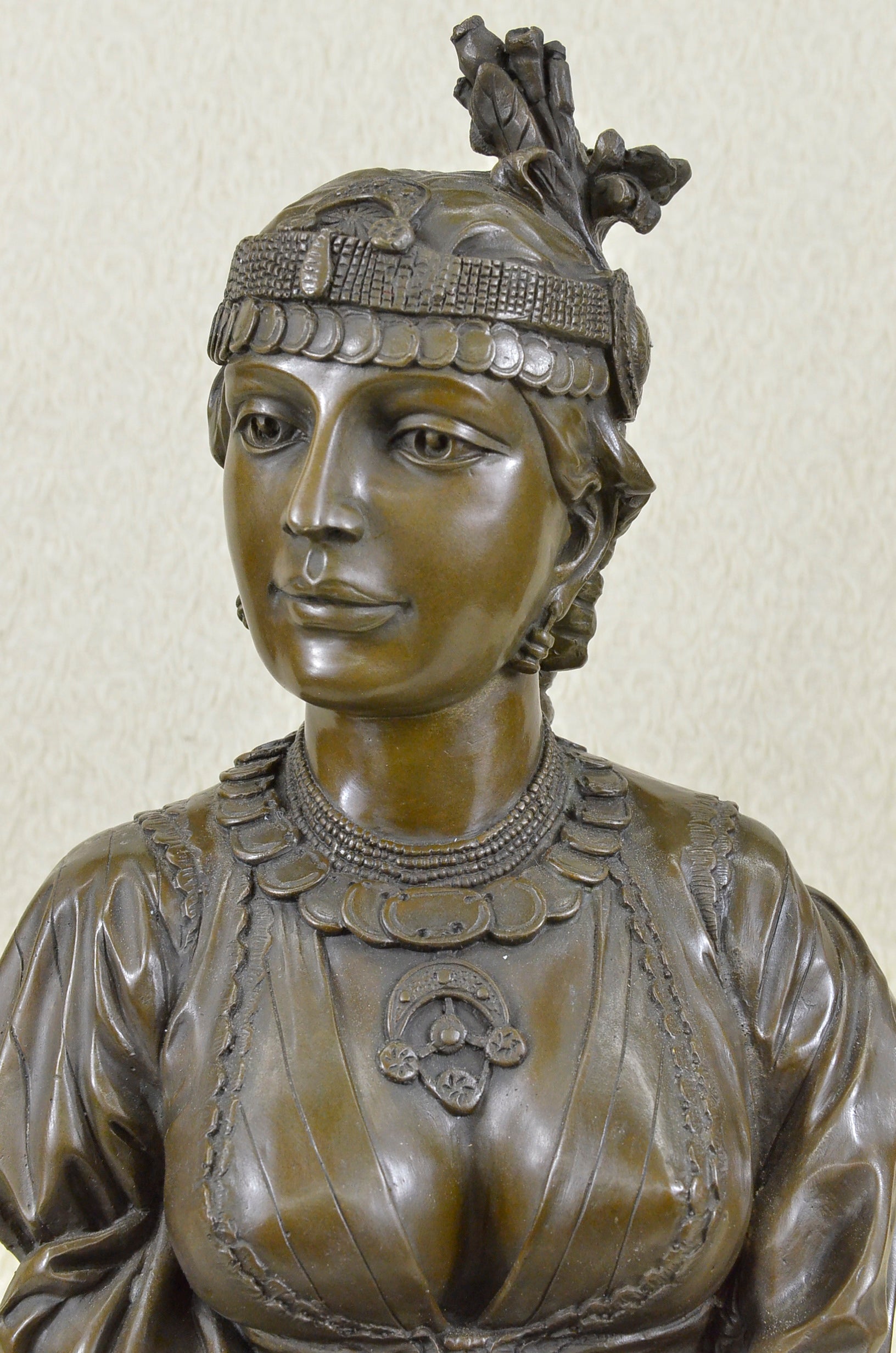 Handcrafted bronze sculpture SALE Bust Female Cordier By Caire Le Lady Egyptian