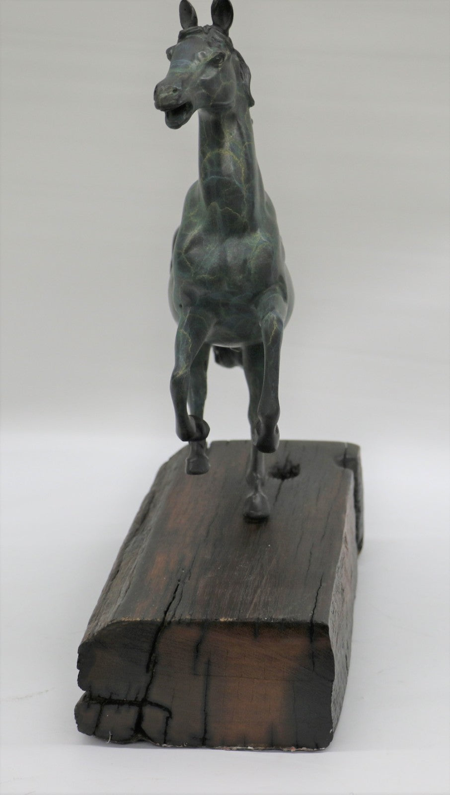 Thoroughbred Rearing Horse Trainer Equestrian Farm Art Deco Bronze Statue Gift