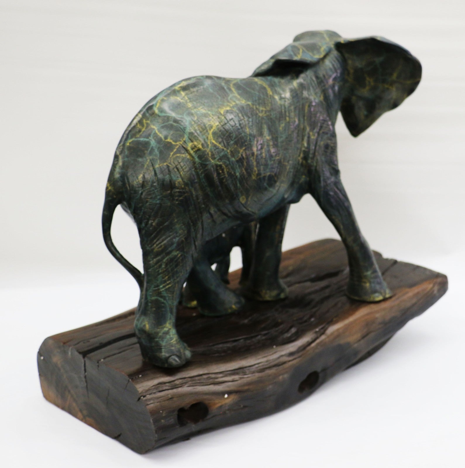 Collector Edition Elephant Family Wildlife Home/Cabin Decoration Bronze Sculpture