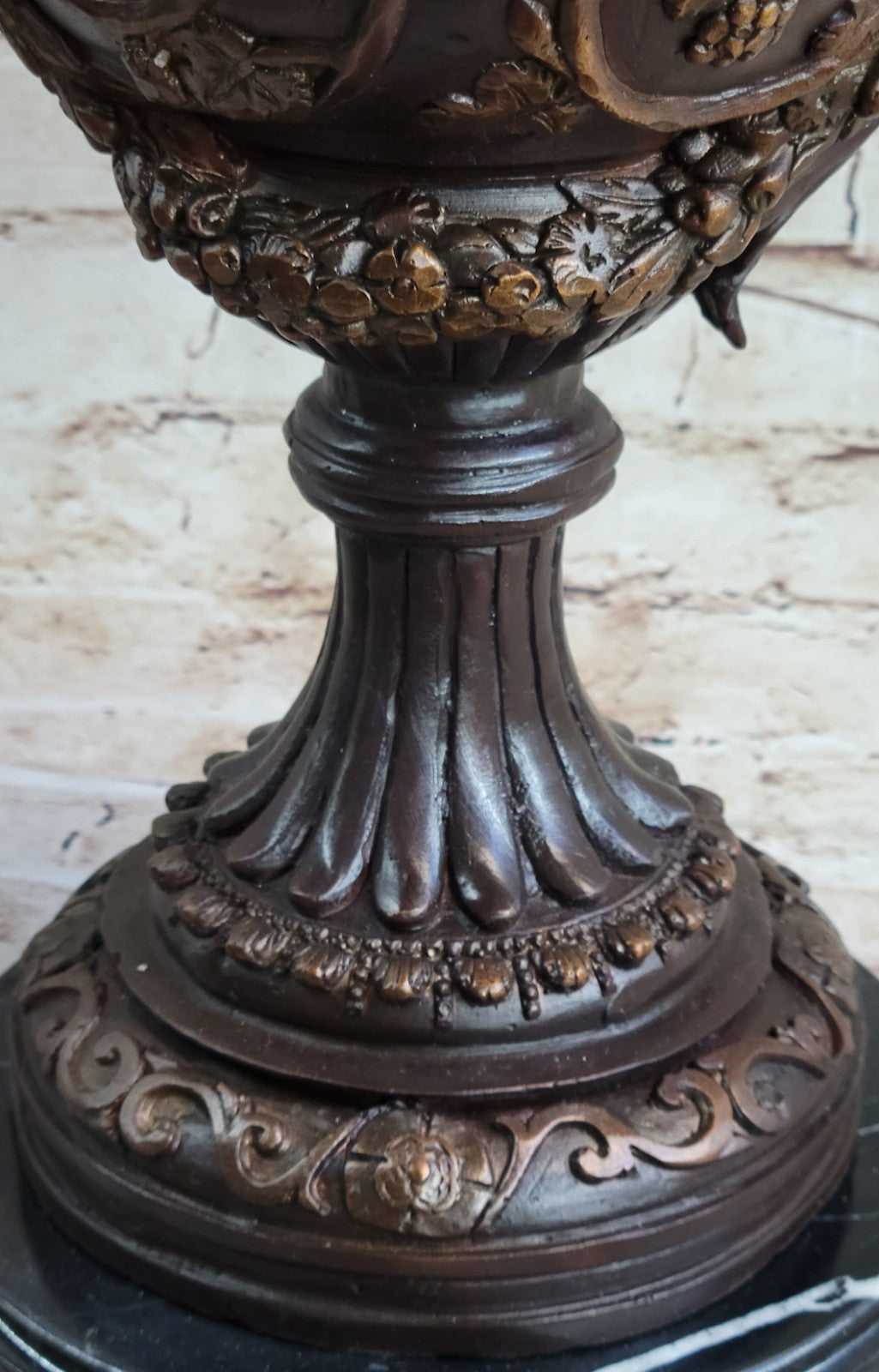 Home Office Decoration: Dragon Urn Bronze Sculpture Hand Made Art