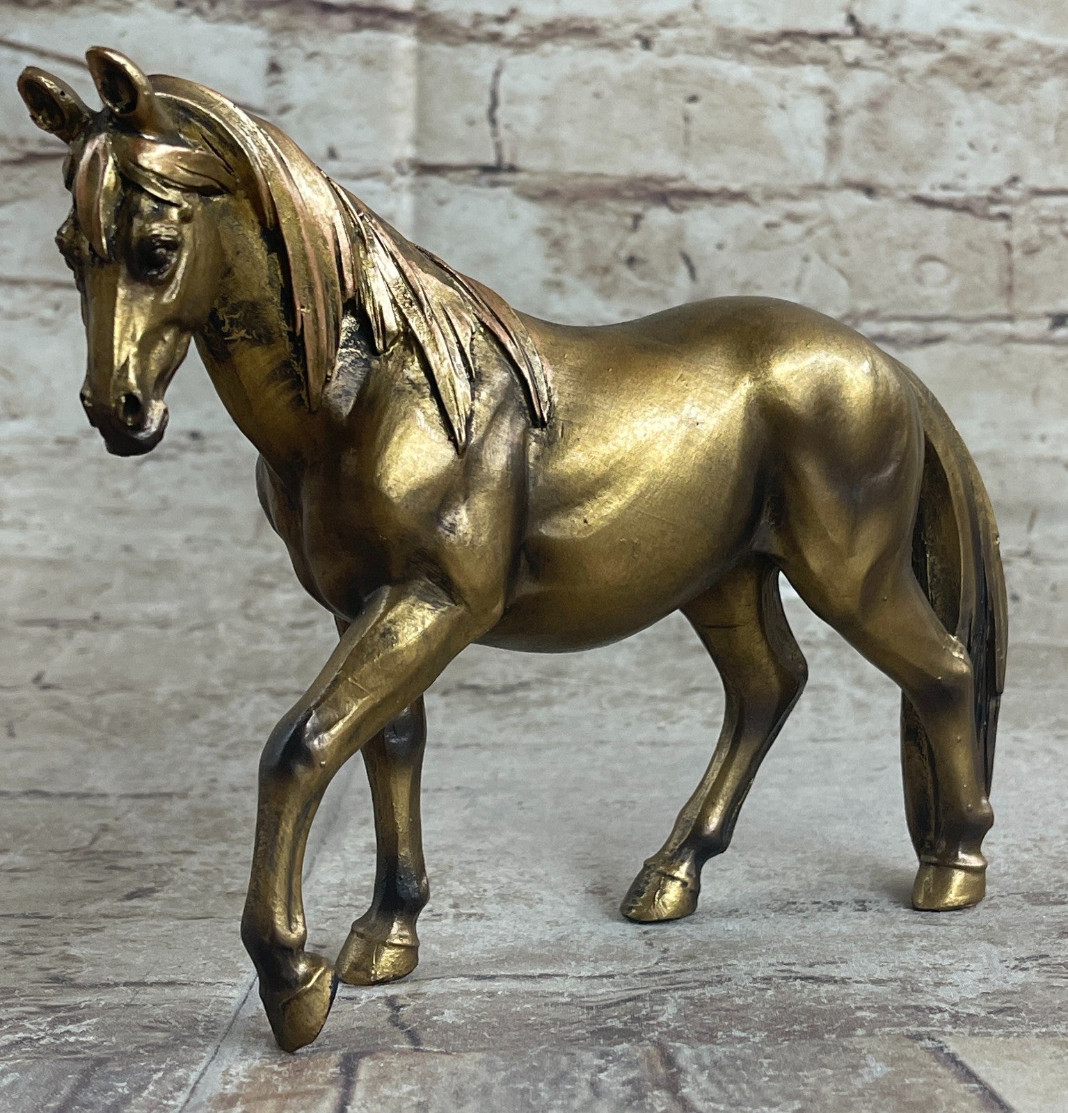 Bronze Finish Original Handcrafted Artwork Horse Mare Sculpture Figurine