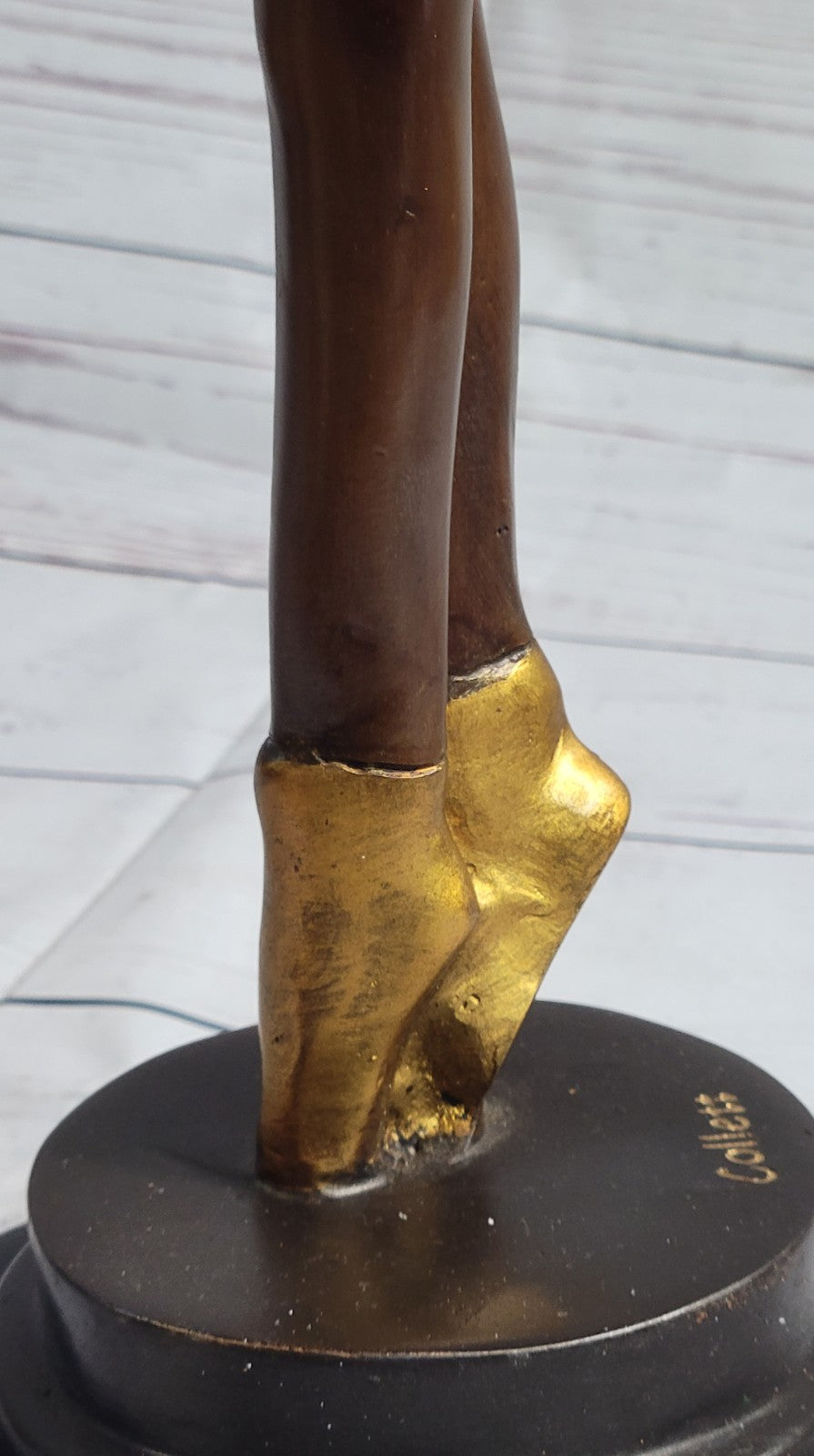 Hot CAST BRONZE MARBLE FIGURINE GIRL BALLERINA-SIGNED SCULPTURE FIGURE