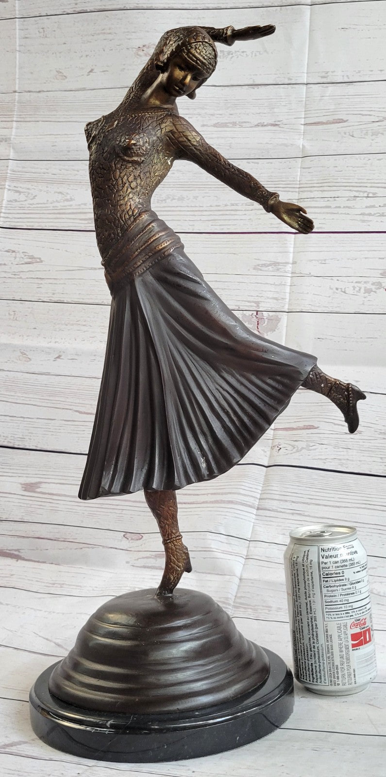Dimitri Haralamb Chiparus Art Deco Bronze Dancer Huge Classic Artwork Decor