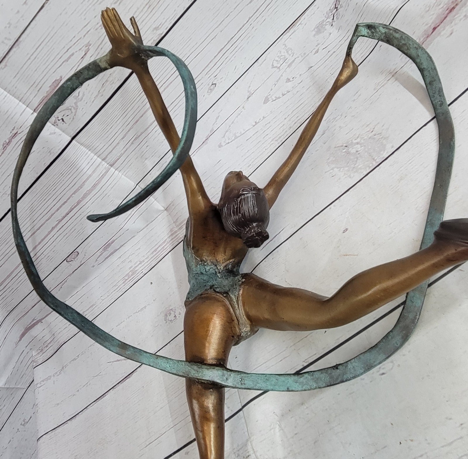 Statue gymnaste danseur de bronze sculpture figurine 55 cm Home Decoration Decor