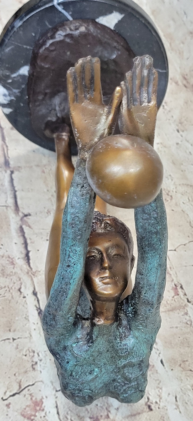 Stunning Collett Swiss Artist Nick Gymnast Woman Bronze Statue LTD EDTION